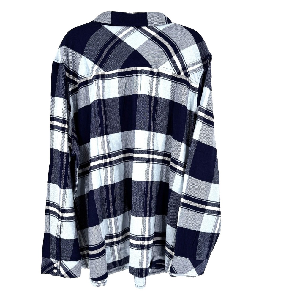 NEW Idyllwind Western Pearl Snap Flannel Shirt Women's XXXL Blue Landman Cowgirl - Picture 8 of 9
